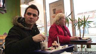 Picked up chunky older gets unshaved snatch drilled