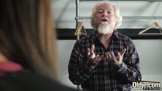 Tera Link is having wild sex with a sexually excited granddad from the neighborhood, free of any charge