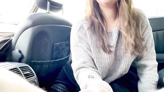 Cheating Wife Secretly Dates a Friend and Bangs him in the Car with Creampie