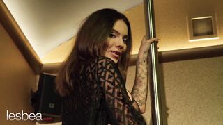 Lesbea Madison McQueen and Vanessa Decker secret lesbian disrobe club affair