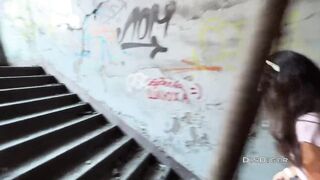 Caught a daring slut at the old factory and drilled in the ass