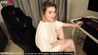 Caught my stepsister while this sweetheart was filming her pussy