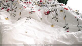 what are you doing? Don't cum inside step mom! step son bangs blindfolded stepmom