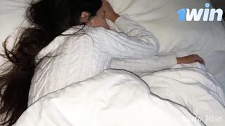 Creampie twice in stepsister, she didn't wake up