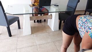 I found a way to screw my Stepbrother cuz I'm a hot Teens we screwed in secret and we almost got caught Big booty sucky Stepsister