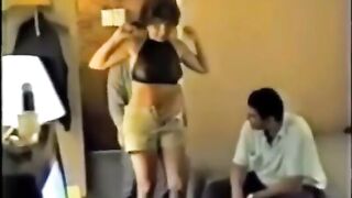 Hotty taking on her first Gang Fuck