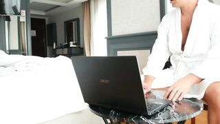 fucked the maid to multiple orgasms and cum on her feet