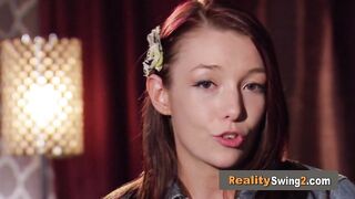 Young lascivious swingers swap partner