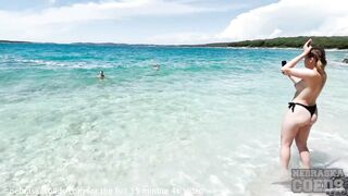 spending vacation on topless beach and miss pussycat lesbian screwing rebeka ruby private moment