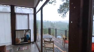 Every guy's dream. Sensual PEGGING with an awesome wildlife view