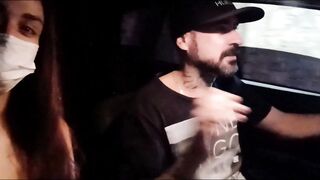 Husband let wife go into the porn cinema alone and came back all dirty with cum and enjoyed!