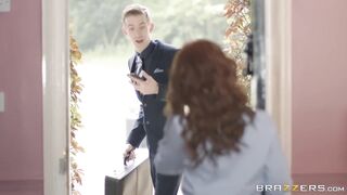 Gracious redhead honey with consummate butt intensely banged