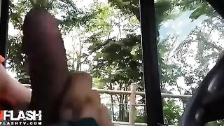 Car Flash Golden-haired Teen