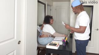 bossy BBW sugarbooty with huge ass has her way with her big dong intern Ken Love