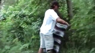 DL str8 father gets fucked in forest by ramrod chaser (HOT)