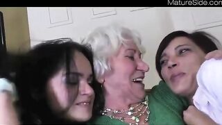 Lesbian Teens + Granny Norma From MatureSide