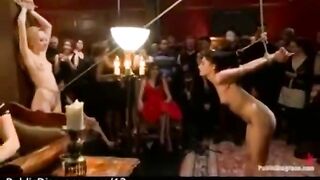 Angels bondage and whipped and burned by electricity in public