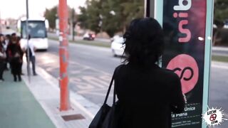 Picking up youthful samia off the bus stop