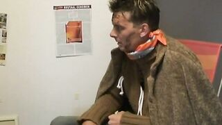 Unsightly Dutch Granny Fucks Office Male