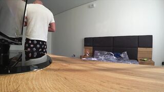 Real Cheating. My Wife And Neighbor Are Having Pleasure At My House While I'm At Work. Anal Sex