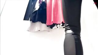 Enchanting sweethearts spied trying new garments