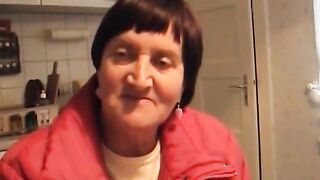 A short haired German lady gets her muff destroyed by a hard pecker