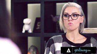 Hot Lesbian Couple Bang Their Therapist