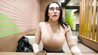 Why step son in public shitter with step mom? ❤︎ Stepmommy get risky cum in coffee ⚡︎⚡︎⚡︎