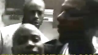 room full of gang members screws my little sister as i watch