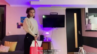 My first painful anal. Student pays rent with anal virginity. (With subs)