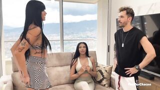 two hot Venezuelan girls screw their personal coach