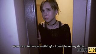 DEBT4k. Hung bank employee agrees to leave cutie alone if they have sex