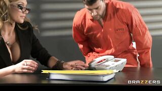 HAWT large-boob brunette hair mother I'd like to fuck lawyer Nikki Sexx screws inmate client