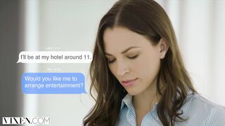 VIXEN Slutty Assistant can't Hold back Anymore in Incredible Three-some