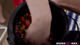 MomsTeachSex - Large Cock Trick or Treat for Step Mommy and Step Sis S11:E7