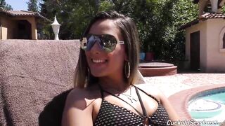 Cuck is pleased to watch his wife get blacked