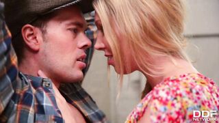 British gal rides a large rod