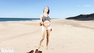 OH NO! Aliens turned her into a Giantess and destroys the city!