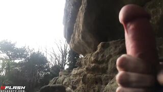 Big dong flash to angel in public