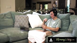 MAMA'S MALE - Busty MILF Rachael Cavalli Is turned On after Catching Sex Addict Stepson Masturbating