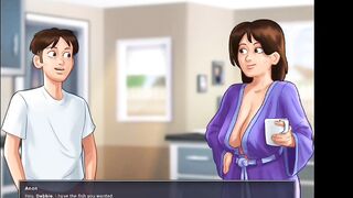 Summertime Saga #71 - Busty Hotty with Nice-looking Body is Awaiting for a Creampie in Her Juicy Constricted Vagina