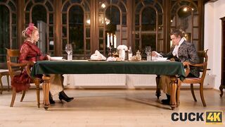 CUCK4K. Rich cuckold doesnt mind his amazing wife hard banging with gardener