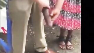 Ebony chap from Africa show white babes the real deal