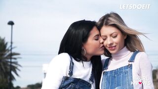 Lesbian Chicks Apolonia Lapiedra And Rebecca Volpetti Indulge In Romantic Sex - A ANGEL KNOWS