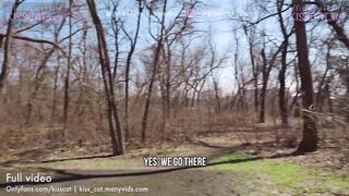 Let's walk in Nature - Public Agent PickUp Russian Student to Real Outdoor Bang / Kiss Cat