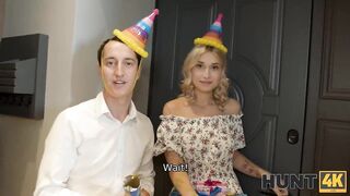 HUNT4K. Dude bangs babe in butt and pays her boyfriend for anal enjoyment