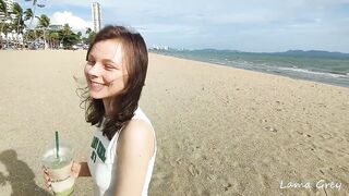 Hooking Up At The Beach - Hotty Makes Him Cum three TIMES !