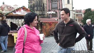 Picked up hairy old woman riding his knob