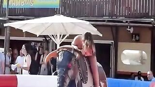 Busty beauty undressed teat