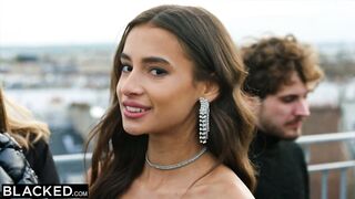 BLACKED Tiny Golden-haired runway model Christy is hungry for BBC